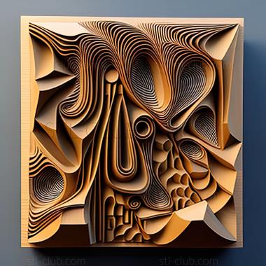 3D model st abstract painting (STL)